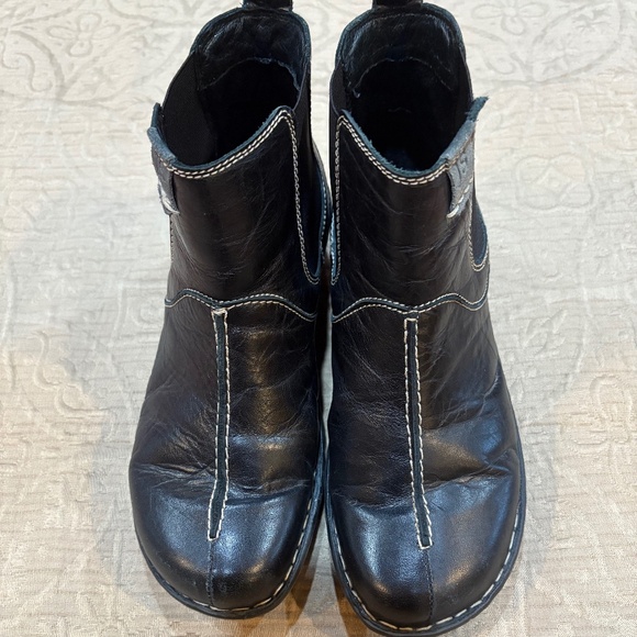 Josef Seibel Black Ankle Boots Women's 40 or USA 7-7.5-8 - Picture 1 of 8